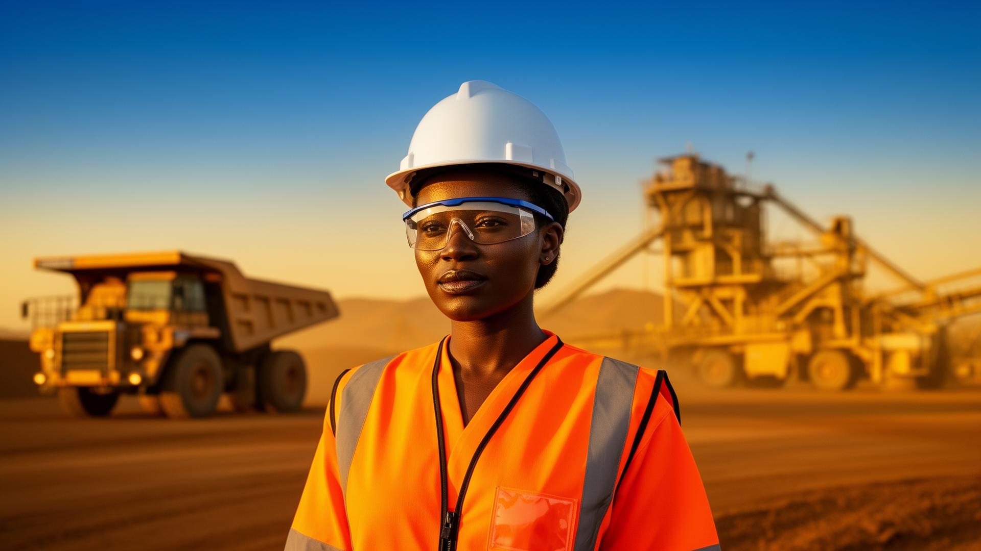 Woman mining professional at an Asanko Gold operation